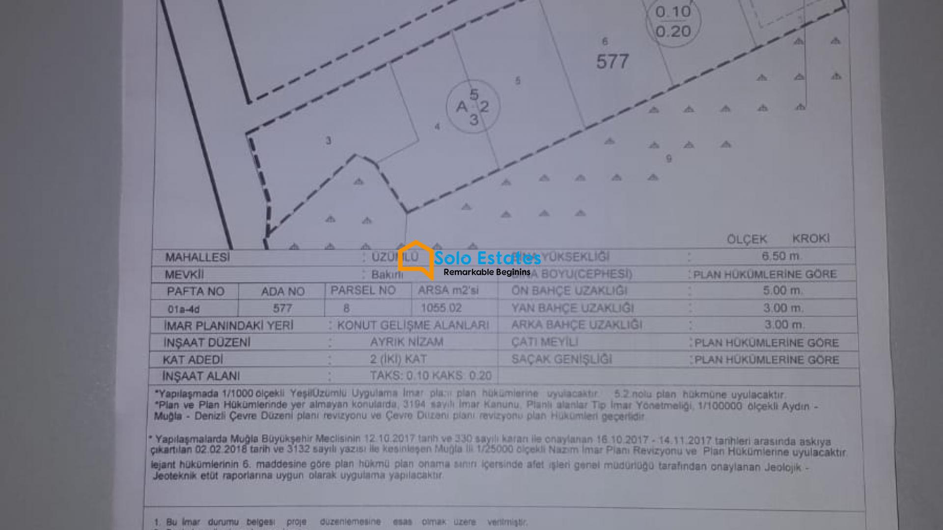 Fethiye Üzümlüde Satılık Arsa